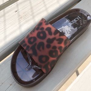 J Crew tortoise jelly pool slides